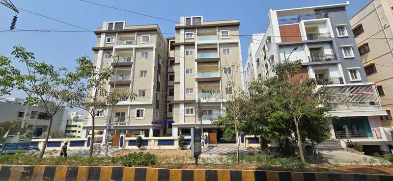 Exterior painting at Jahnavi MT Homes