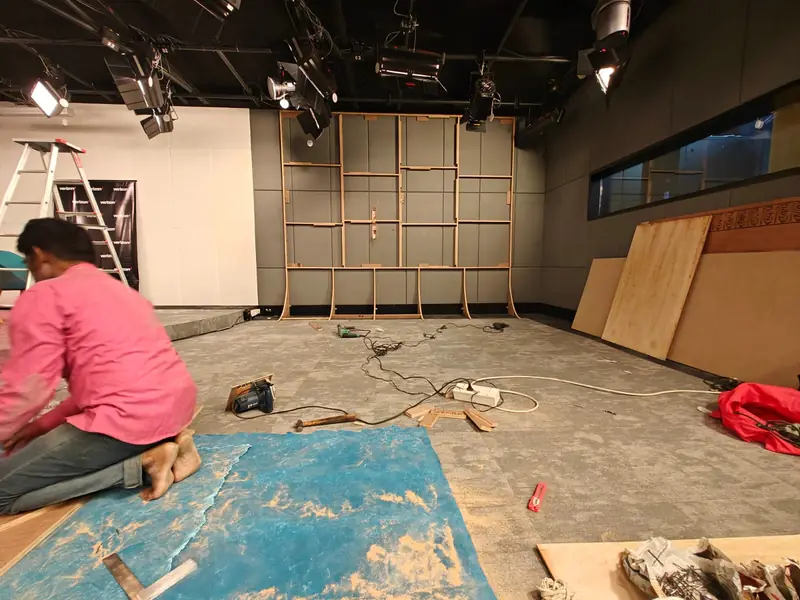 News studio chroma wall, Madras site