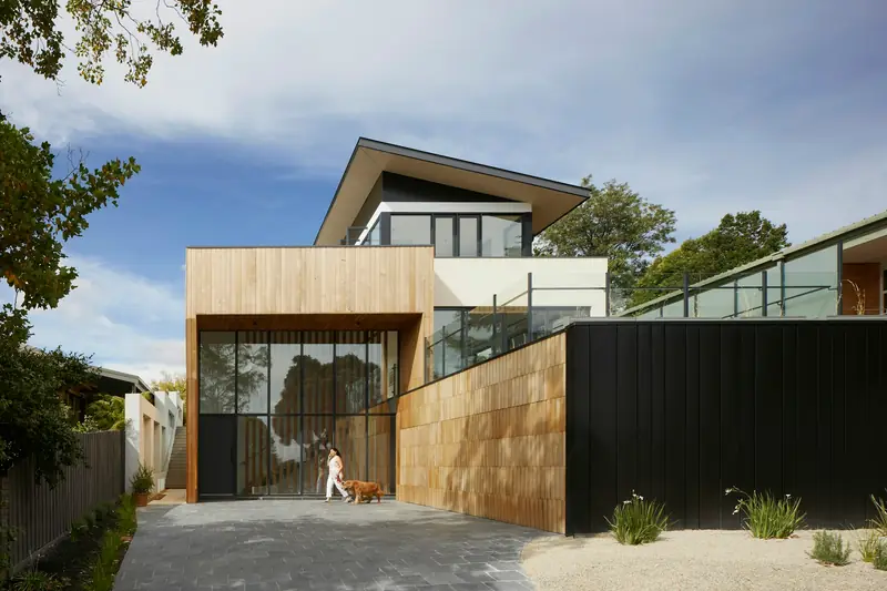 Exterior textures with wood cladding