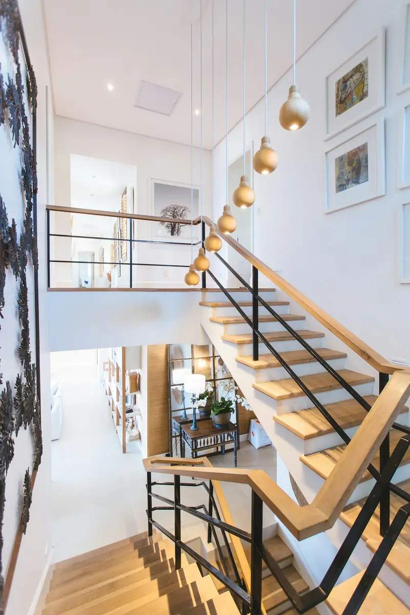 Wooden staircase treads